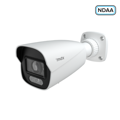 Câmera Bullet de Rede à prova-d'água com 2MP e Iluminação dupla